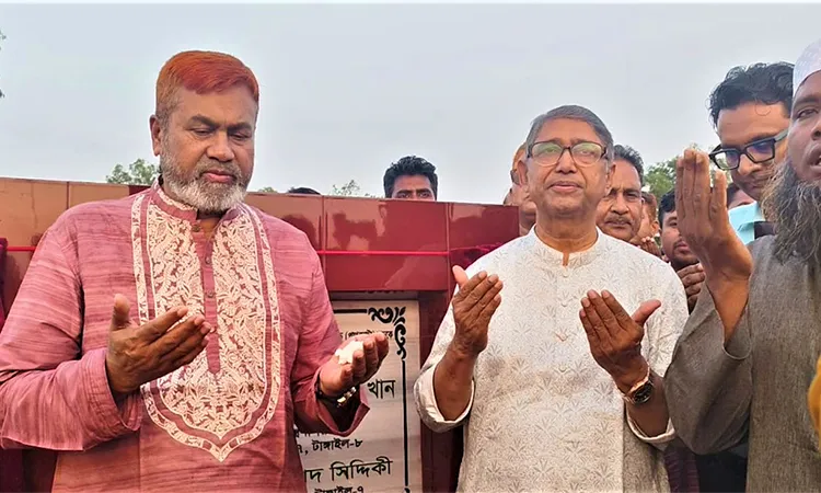 Photo: Patharghata Bridge Foundation Stone Laid in Tangail