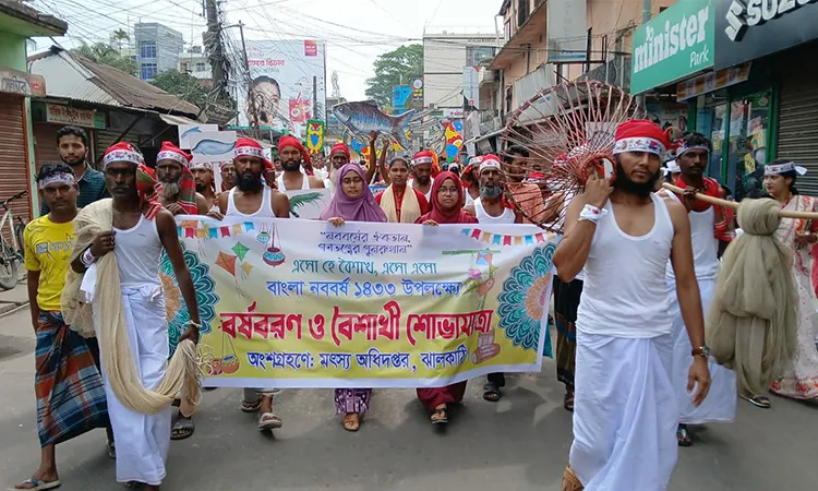 Jhalakathi Celebrates Pahela Baishakh with Procession and Folk Fair