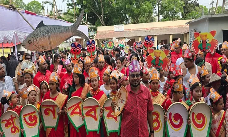 Muksudpur Welcomes New Year with Rally and Cultural Shows