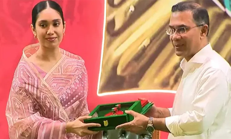 Zaima Rahman Accepts Swadhinata Award for Khaleda Zia