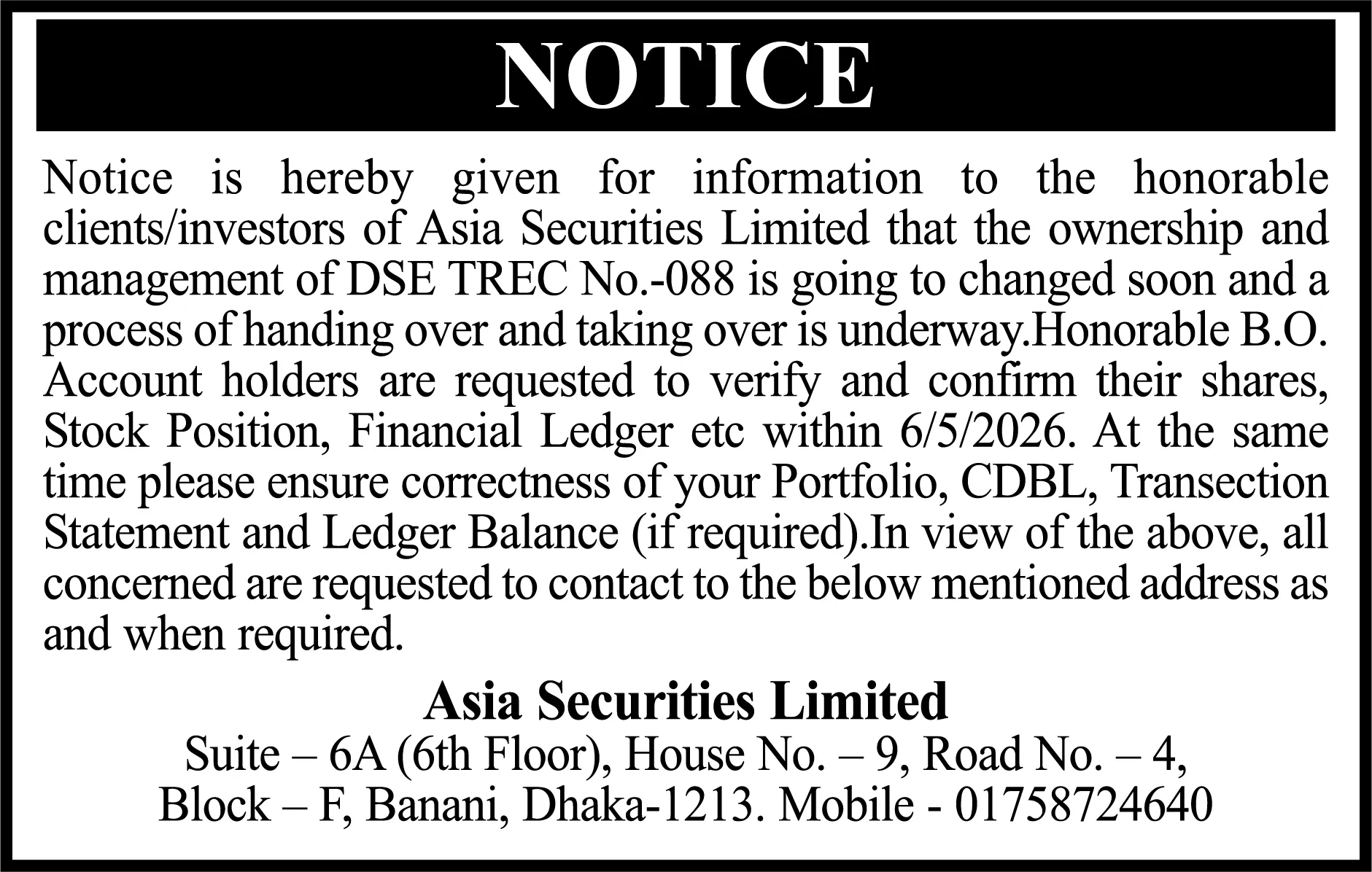 Asia Securities Limited