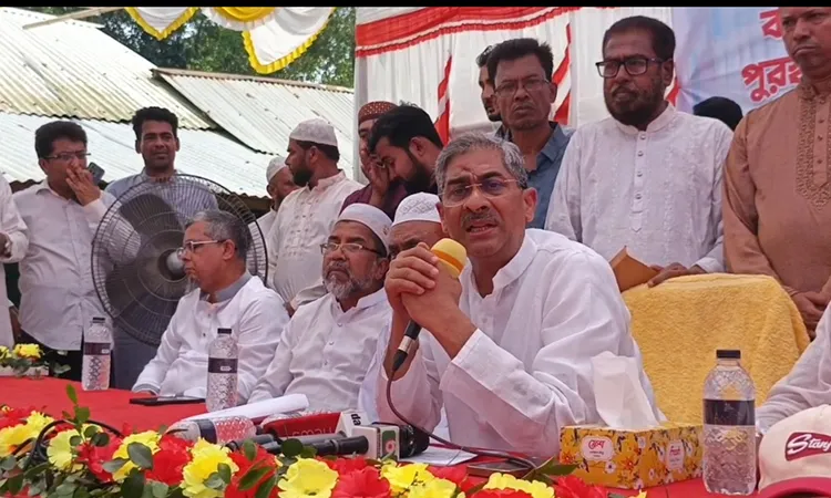 Water Resources Minister speaking at an awards ceremony at Haji Fateh Mohammadia Dakhil Madrasa on Friday.