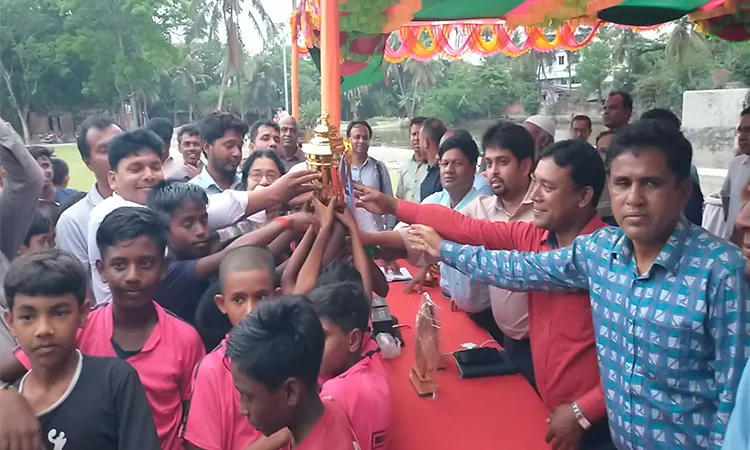 The finals of the Paikgachha Upazila-level Primary School Gold Cup Football Tournament were held on April 27, 2026.