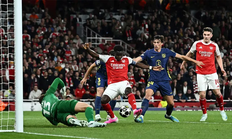 Saka’s 45th-minute tap-in was enough to seal a 1-0 win on the night.