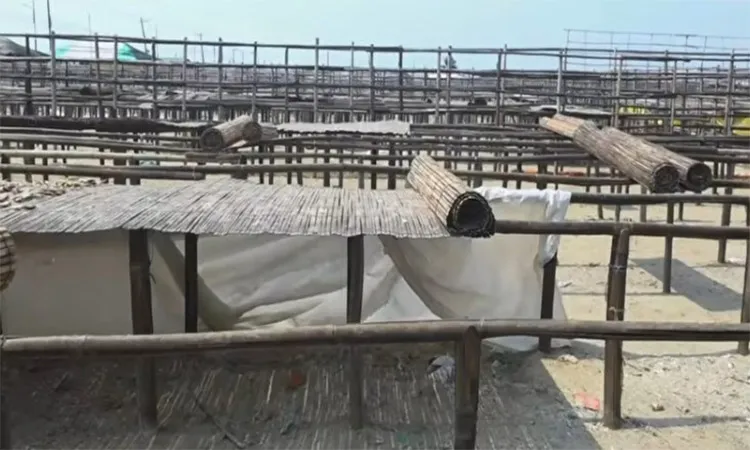The drying sheds of Shutki Mahal in Nadirartek area of Cox's Bazar town are seen lifeless.