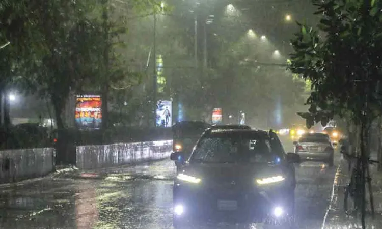 Dhaka experienced evening rain and gusty winds on Wednesday.