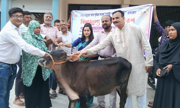 Dr. Fazle Rabbi Foundation Distributes Cows in Atgharia
