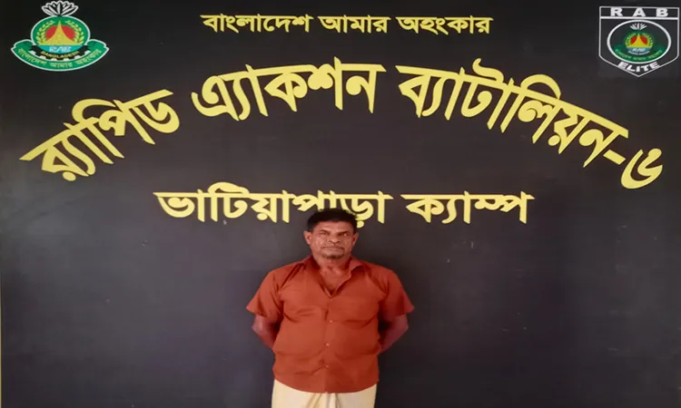 RAB-6 has arrested 60-year-old Md. Akhtar Khan.