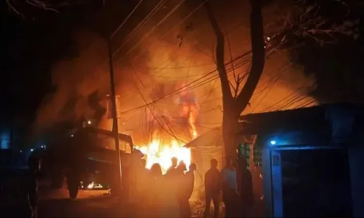 Massive Fire Destroys Hardware and Furniture Shops in Narail