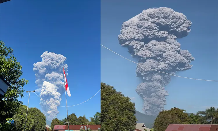 20 Hikers Trapped as Indonesia’s Mount Dukono Erupts