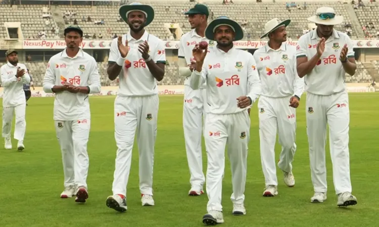 Mehidy Hasan Miraz took 5 for 102, while Pakistan debutant Azan Awais scored 103.