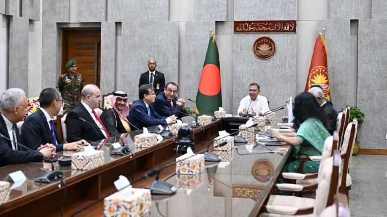 Ambassadors from over 15 OIC member states at the Bangladesh Secretariat on May 12, 2026.