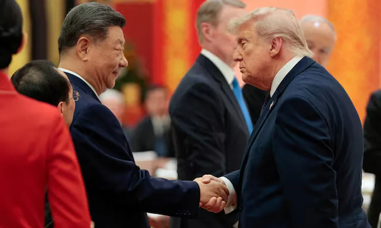 US President Donald Trump meets Xi Jinping in Beijing.