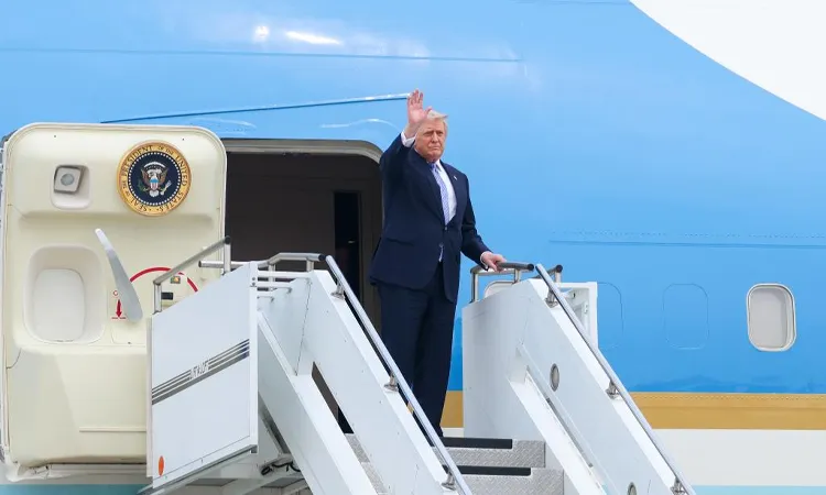 U.S. President Donald Trump leaves Beijing on May 15, 2026, concluding his state visit to China.