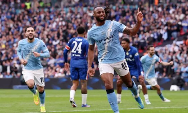 Antoine Semenyo celebrates scoring their first goal Action.
