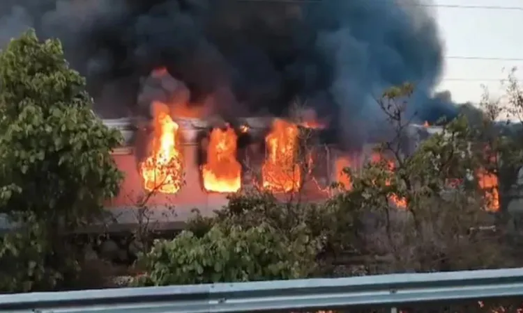 Photo: Collected Rajdhani Express Fire in Rajasthan