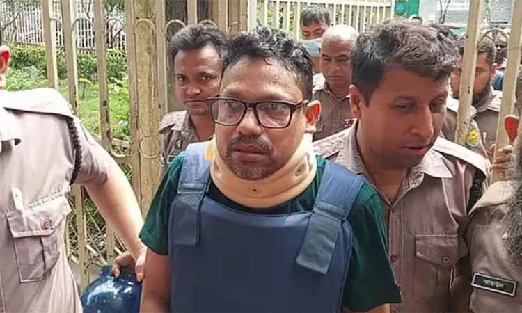 Former State Minister Junaid Ahmed Palak was produced before a Dhaka court today. Photo: Collected