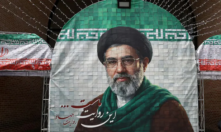 Ayatollah Mojtaba Khamenei Potrait on the Tehran Street.