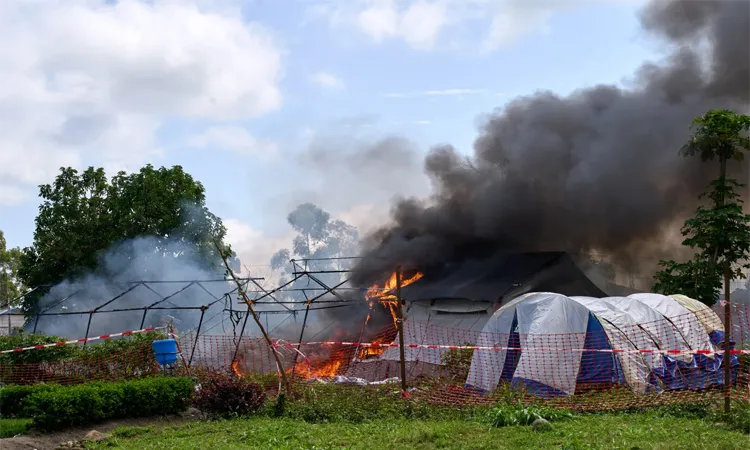 Angry residents in eastern Congo burned an Ebola treatment center.
