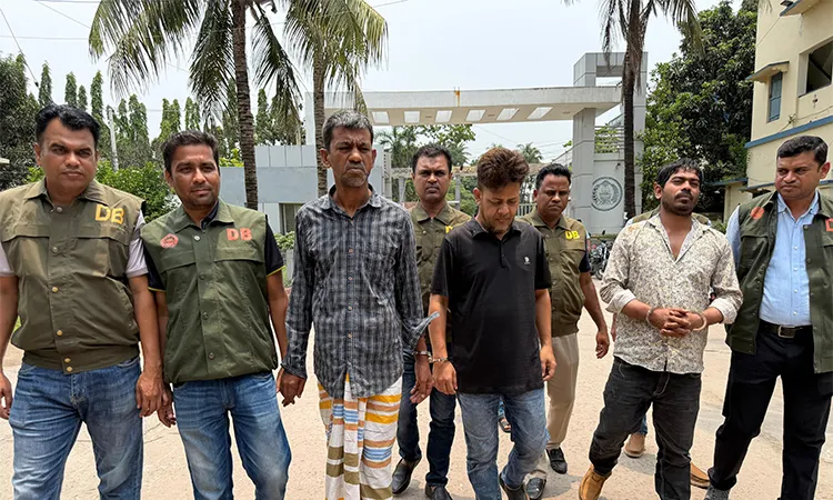Police arrested three men for demanding Tk 20 lakh in extortion.