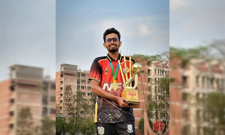 Sadat Zaman Bidhan, a meritorious student and prominent athlete PSTU: Photo collected