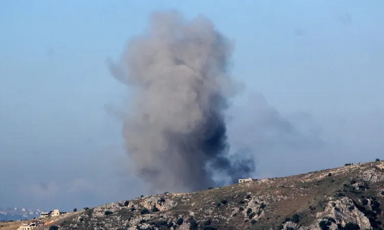 The strike landed on a road adjacent to the Qaraoun Dam without causing direct structural damage to the facility itself.