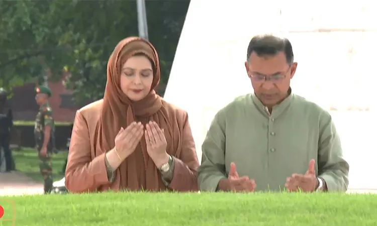 Prime Minister Tarique Rahman and Dr. Zubaida Rahman visited the final resting places of former President Ziaur Rahman and former Prime Minister Khaleda Zia in Sher-e-Bangla Nagar, Dhaka .