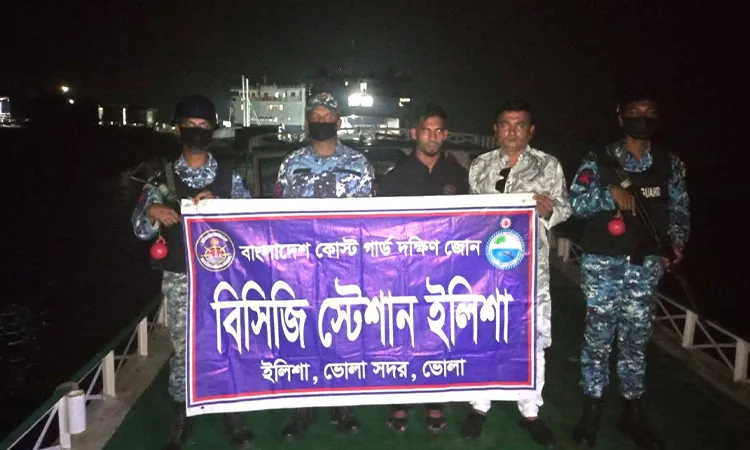 The Bangladesh Coast Guard detained a man and seized a steel-body trawler