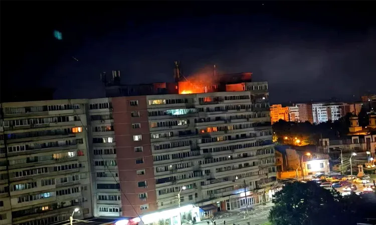 A Russian drone struck a 10-story apartment building in Galați, Romania.