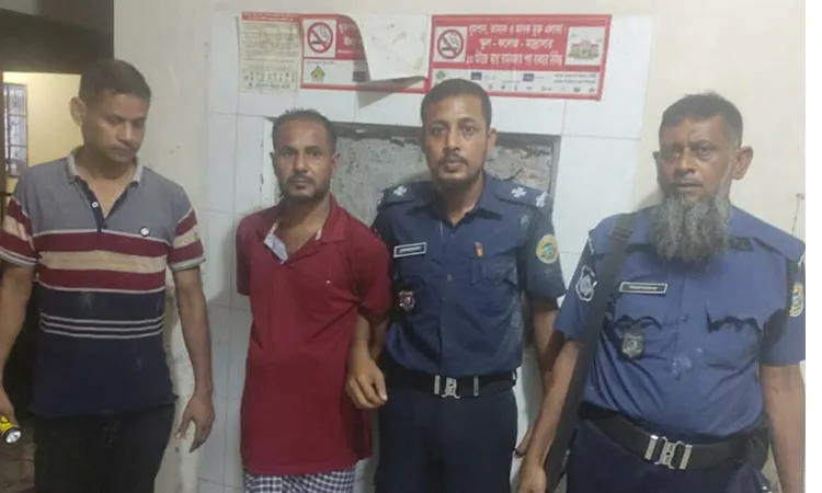 The arrestee has been identified as Taijul Islam Raju (25).