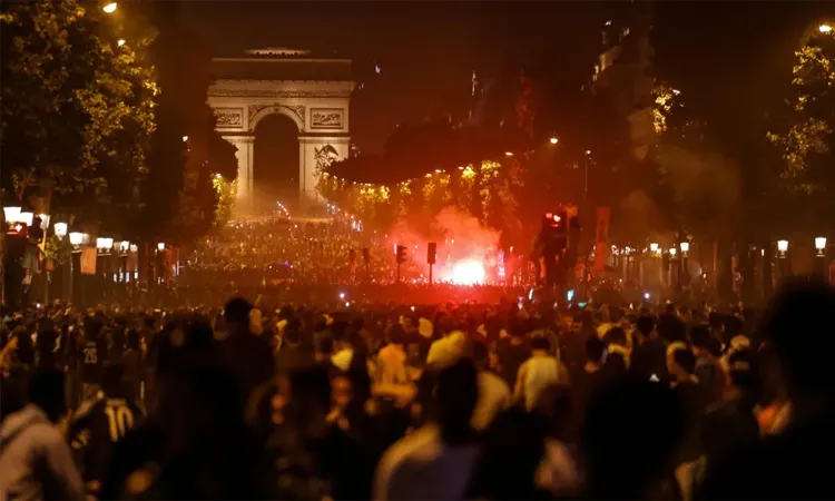 The violence erupted late Saturday night into the early hours of Sunday following PSG’s dramatic penalty shootout victory against Arsenal in Budapest.