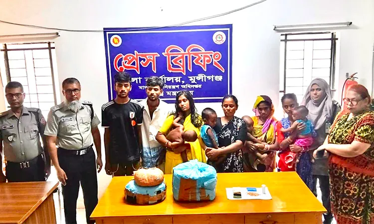 6 Arrested in Munshiganj Joint Anti-Drug Raid