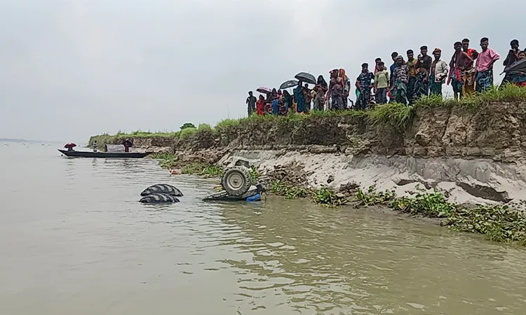 Tractor Driver Killed in Padma River Accident in Faridpur