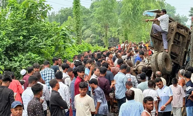 Train Hits Truck in Mirsarai; Rail Traffic Suspended