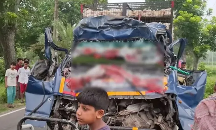 Four Killed as Pickup Crashes into Parked Truck in Tangail