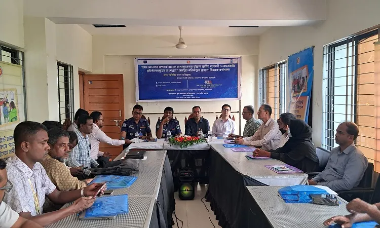 The workshop took place on Tuesday at the Morelganj Upazila Parishad meeting room.