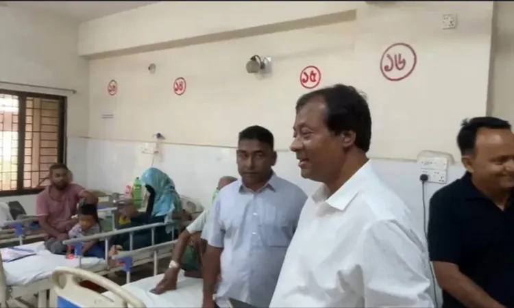 During the visit the MP interacted with on-duty doctors and nurses and spoke directly with admitted patients.
