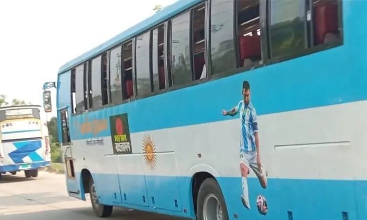 Sherpur Businessman Launches Argentina-Themed Metro Bus