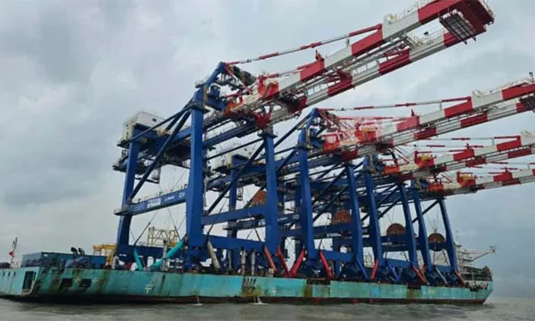 4 Quay Gantry Cranes Arrive at Patenga Port Terminal
