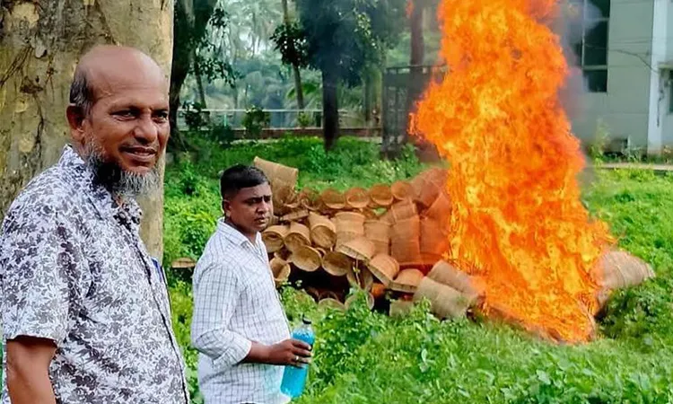 300 Illegal Fish-Trapping Devices Seized and Destroyed in Muksudpur