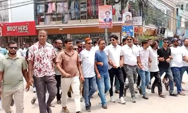 Jubo Dal Holds Protest Rally Against Propaganda in Pabna