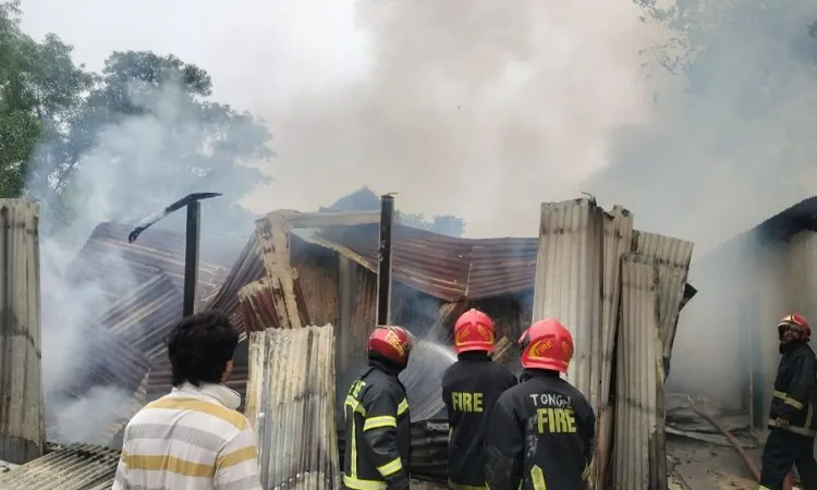 Fire Destroys 25 Tin-Shed Houses in Tongi, Gazipur