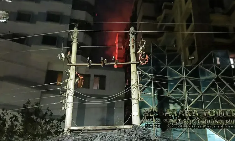 2 Killed in High-Rise Building Fire in Katabon, Dhaka