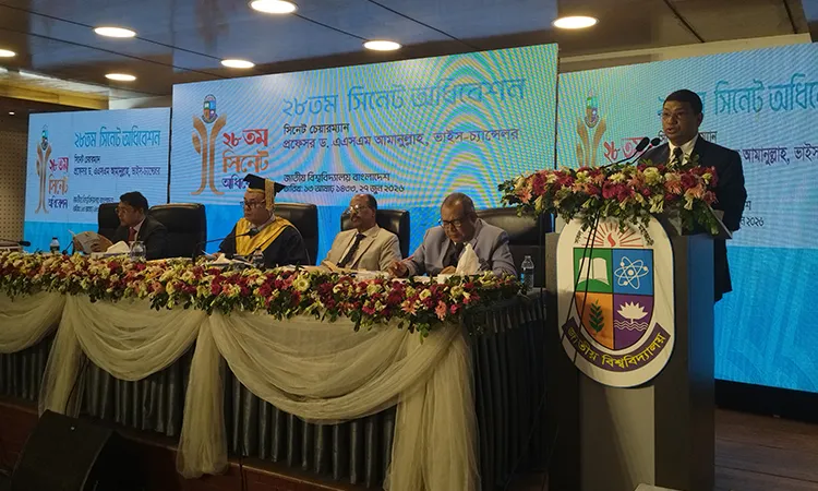 National University 28th Senate Approves Tk 801Cr Budget