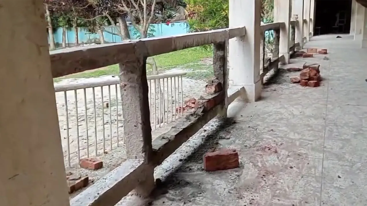 Contractor Alleges Extortion After School Building Vandalized During Classes in Bogura
