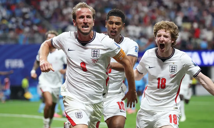 Harry Kane scored two second-half goals to help England rally for a 2-1 victory over Congo.