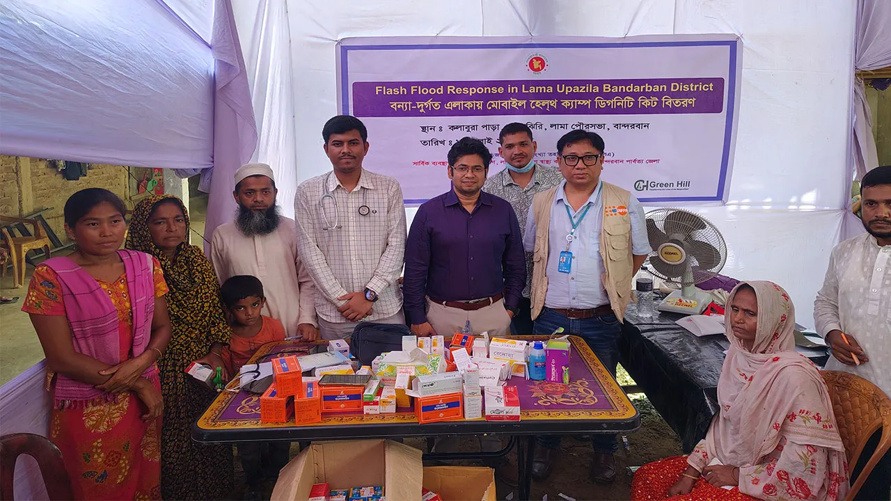 Medical Relief Camp Aids Flood Victims in Lama Bandarban