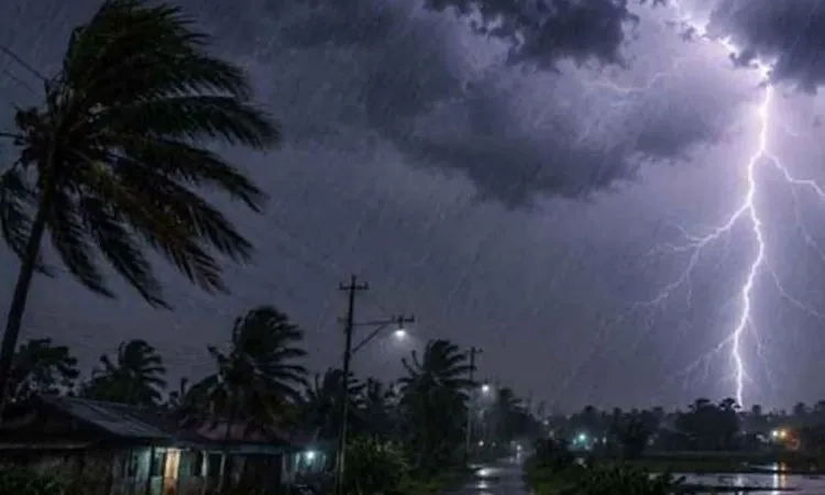 Thunderstorm Warning 60km/h Winds in 8 Districts