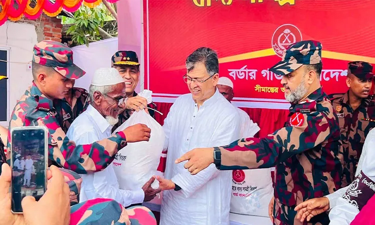Home Minister Salahuddin Ahmed visited flood-affected areas in Chakaria.
