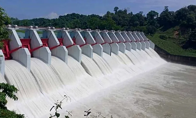 Authorities opened 16 sluice gates at Kaptai Dam today.